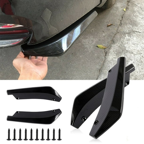 Universal Carbon Fiber Look Rear Bumper Lip Diffuser Splitter Canard Protector Universal Carbon Fiber Look Rear Bumper Lip Diffuser Splitter Canard Protector